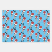 愛国スターズアイスクリームパターン ラッピングペーパーシート (正面3)