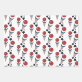 愛国スターズアイスクリームパターン ラッピングペーパーシート (正面)