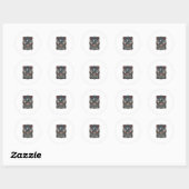 愛国スターベクターグラフィックTシャツ ラウンドシール (シート)