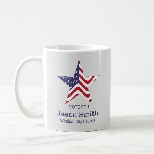 愛国スター選挙コーヒーマグ アメリカ国旗 コーヒーマグカップ (左)