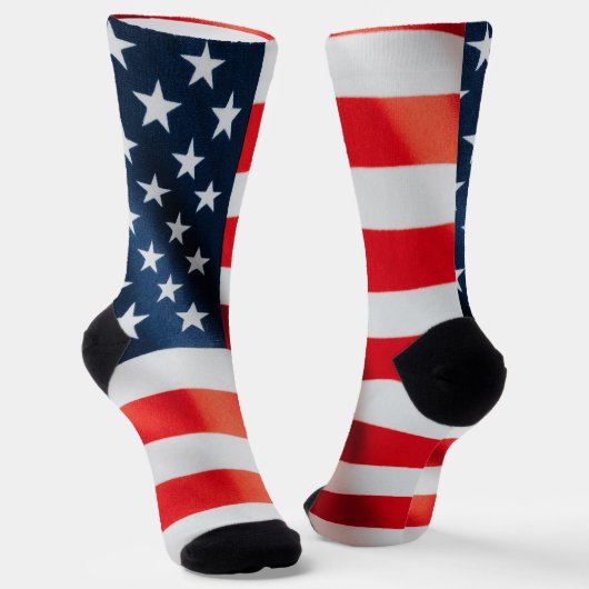 愛国スター&ストライプスクルーソックス – USA ソックス (傾斜あり)