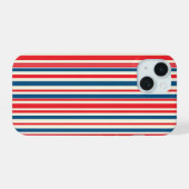 愛国ストライプ iPhone 15ケース (裏面横)