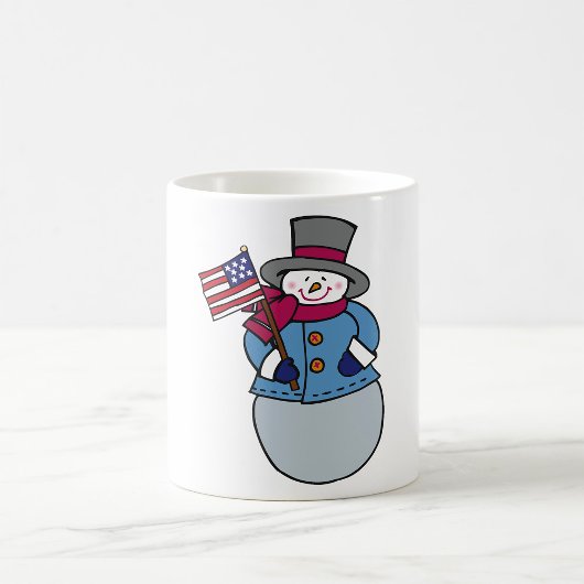 愛国スノーマンマグ コーヒーマグカップ