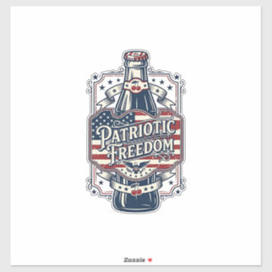 愛国チェリーソーダ レトロベクター グラフィックTシャツ_1 シール
