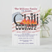 愛国チリ素朴クックオフ国旗秋パーティー 招待状 (スタンド正面)