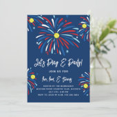 愛国テニス&花火7月4日パーティー 招待状 (スタンド正面)