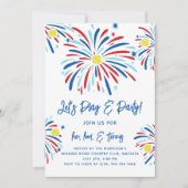 愛国テニス&花火7月4日パーティー 招待状 (正面)