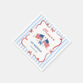 愛国テーマの誕生日ナプキン 4th スタンダードカクテルナプキン (角)