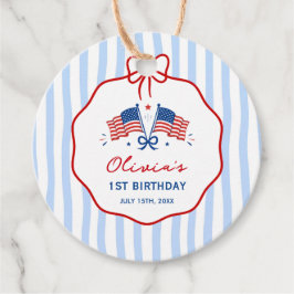 愛国テーマの誕生日パーティー記念タグ 7月4日 フェイバータグ