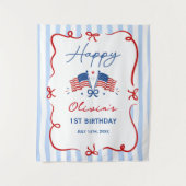 愛国テーマの4歳の誕生日 タペストリー (正面)
