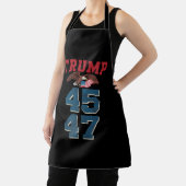 愛国トランプ勝利 45と47 トランプ勝者 エプロン (インサイチュ)