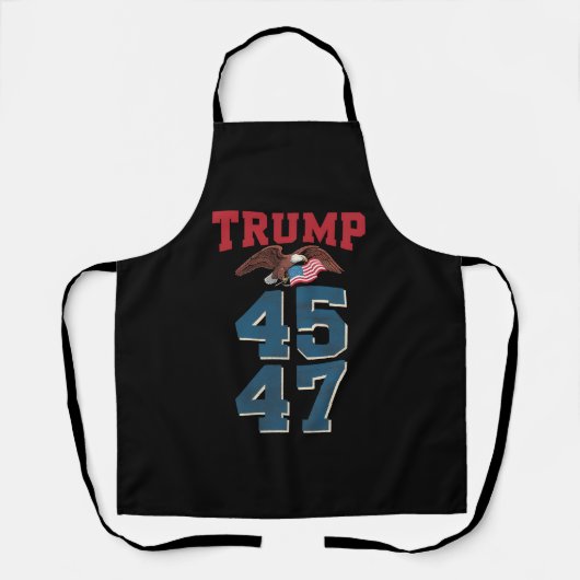 愛国トランプ勝利 45と47 トランプ勝者 エプロン (正面)