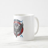 愛国ドクロバイク鷲ヴィンテージ コーヒーマグカップ (正面右)