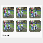 愛国ドッグズホリデーお祝いスクエアステッカー スクエアシール (シート)