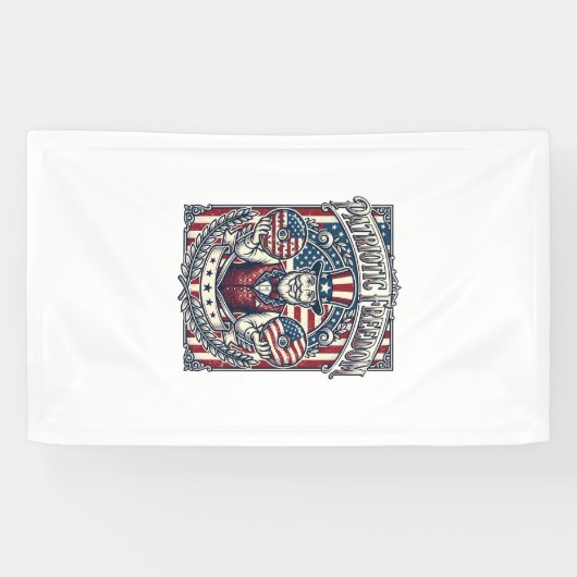 愛国ドーナツラバーベクターグラフィックTシャツ_1 横断幕 (横)