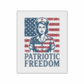 愛国ナースベクターグラフィックTシャツ シール (正面)