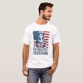 愛国ナースベクターグラフィックTシャツ Tシャツ (正面フル)