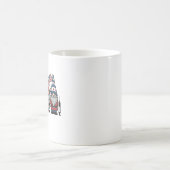 愛国ノーム看護師ベクター ビンテージ風彫刻デザイン コーヒーマグカップ (中央)