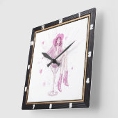 愛国ハイヒールファッション スクエア壁時計 (傾斜)