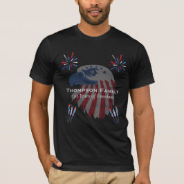 愛国ハクトウワシ アメリカ建国250周年 7月4日 Tシャツ