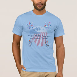 愛国ハクトウワシ アメリカ建国250周年 7月4日 Tシャツ