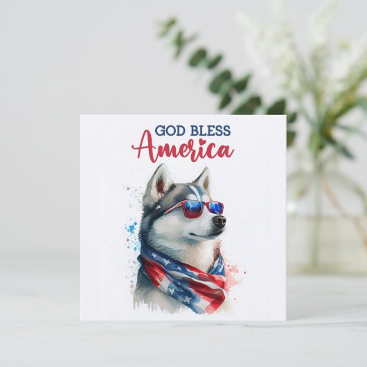 愛国ハスキー犬の7月4日カード シーズンカード (スタンド正面)