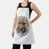 愛国ハタネズミビンテージ彫刻Tシャツデザイン エプロン (インサイチュ)