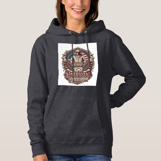 愛国ハチ飼いベクターグラフィックTシャツ パーカ (正面)