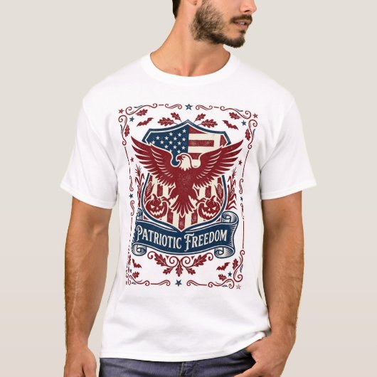 愛国ハロウィンベクターグラフィックTシャツ Tシャツ (正面)