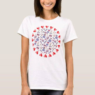 愛国ハートサークル Tシャツ