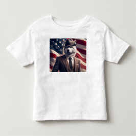 愛国ハートフルウルフ トドラーTシャツ