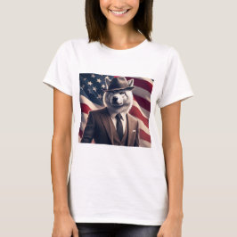 愛国ハートフルウルフ Tシャツ