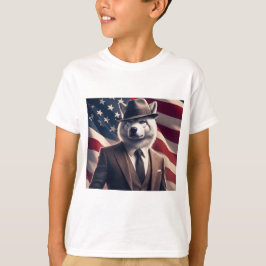 愛国ハートフルウルフ Tシャツ