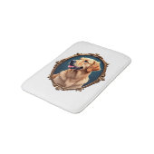 愛国ハードル犬 オバルカメオTシャツ 2 バスマット (アングル)