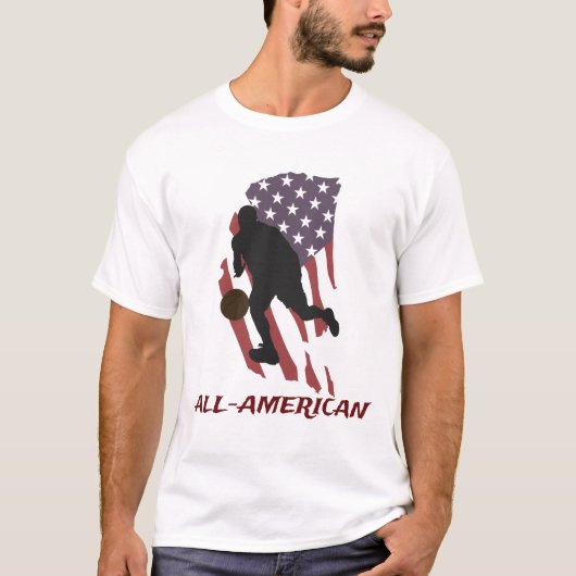 愛国バスケットボールオールアメリカンTシャツ Tシャツ (正面)