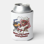 愛国バッファローBBQマスターUSAフラグ 缶クーラー (缶正面)