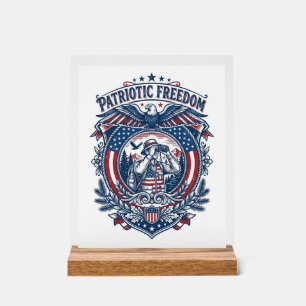 愛国バードウォッチャーベクターグラフィックTシャツ (2) アクリルサイン