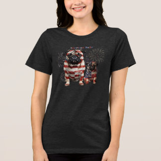 愛国パグアート トライブレンドTシャツ