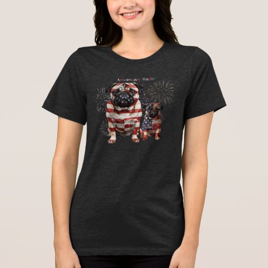 愛国パグアート トライブレンドTシャツ (正面)