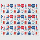 愛国パーソナライズされた的な ラッピングペーパー (フラット)