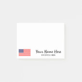 愛国パーソナライズされた的アメリカ国旗 ポストイット (正面)