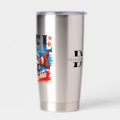 愛国パーソナライズされた魚「リールクールパパ」 保温保冷タンブラー (左面)