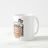 愛国ビアマグ ビンテージ ベクター デザイン_1 コーヒーマグカップ (正面右)