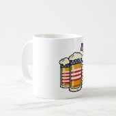 愛国ビアマグ ビンテージ ベクター デザイン_1 コーヒーマグカップ (正面左)