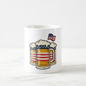愛国ビアマグ ビンテージ ベクター デザイン_1 コーヒーマグカップ (中央)