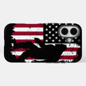 愛国ビッグフット - アメリカ国旗サスカッチ Case-Mate iPhoneケース (裏面 (横))