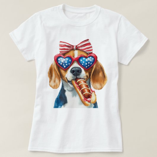愛国ビーグル Tシャツ (デザイン正面)