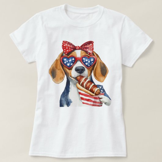 愛国ビーグル Tシャツ (デザイン正面)