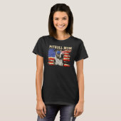 愛国ピットブルママ 7月4日 アメリカ国旗 Do Tシャツ (正面フル)
