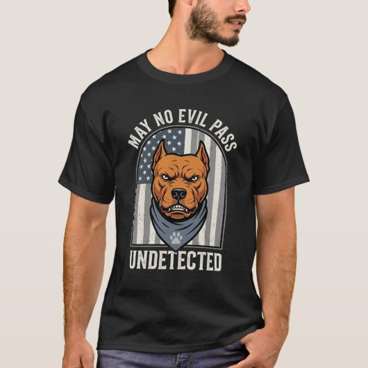 愛国ピットブル番犬 Tシャツ (正面)